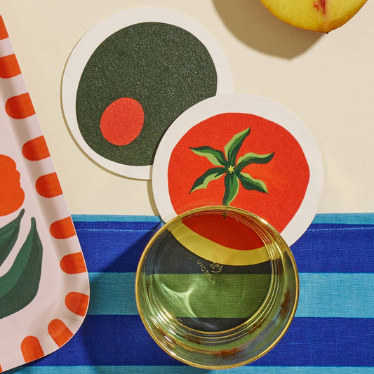 Pimento Olive Coasters