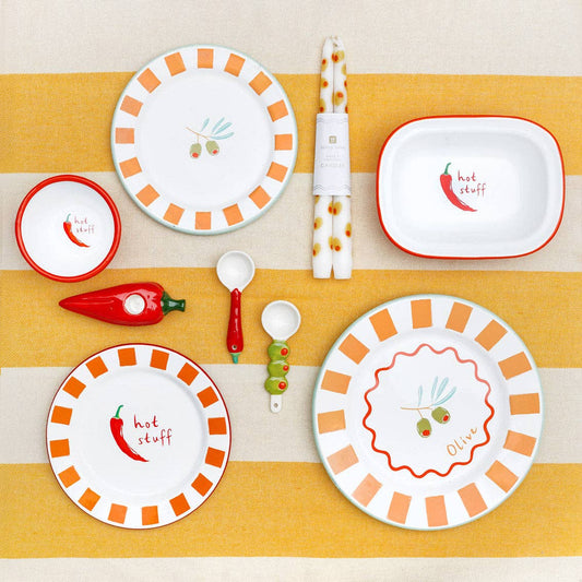 Yellow Stripe Cotton Tablecloth - 63 × 98"