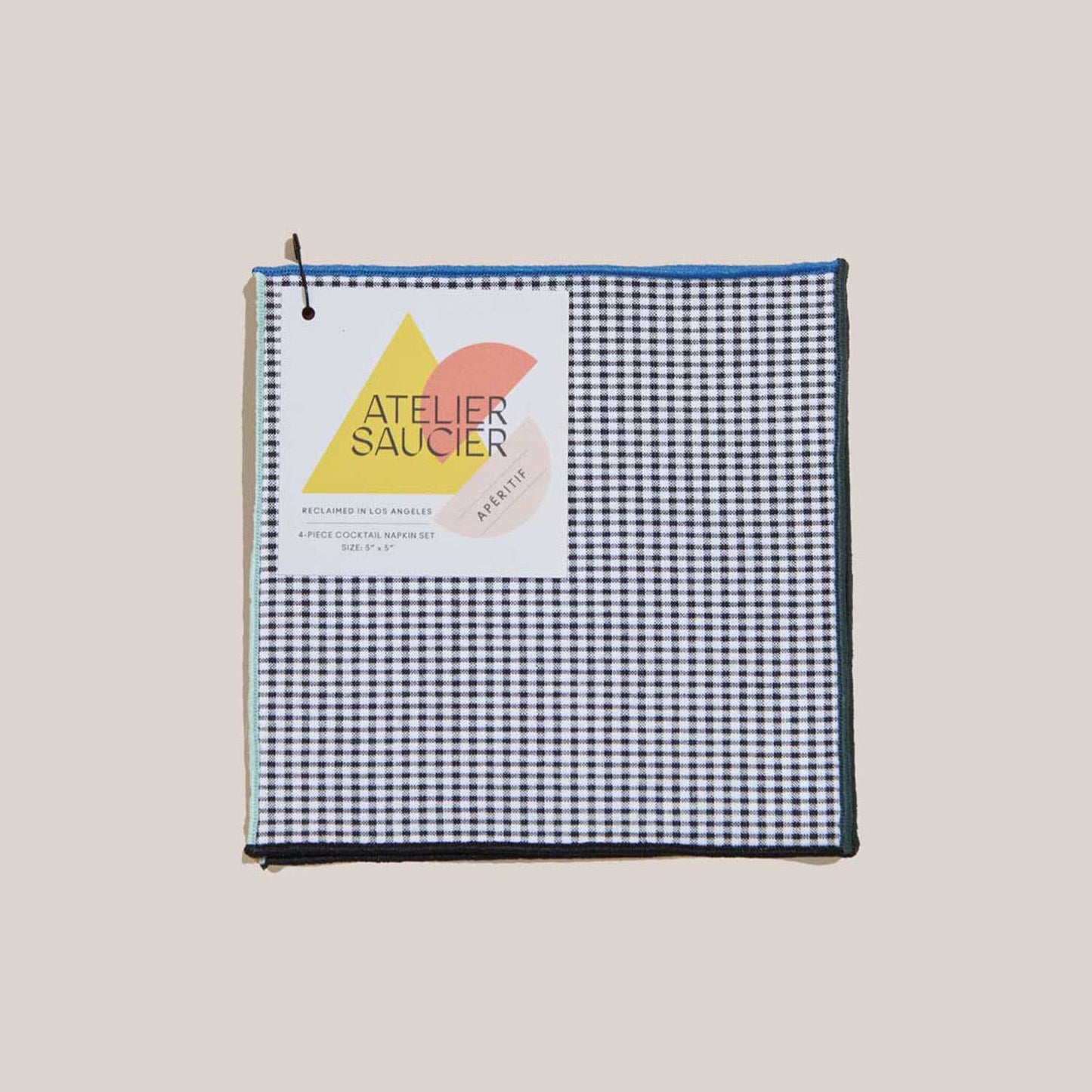 The Retro Gingham Cocktail Napkins S/4