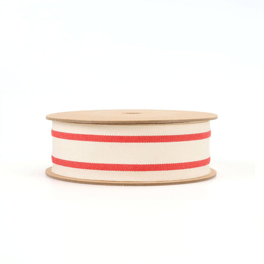 1 1/2" Striped Cotton Ribbon | 20 Yard Roll