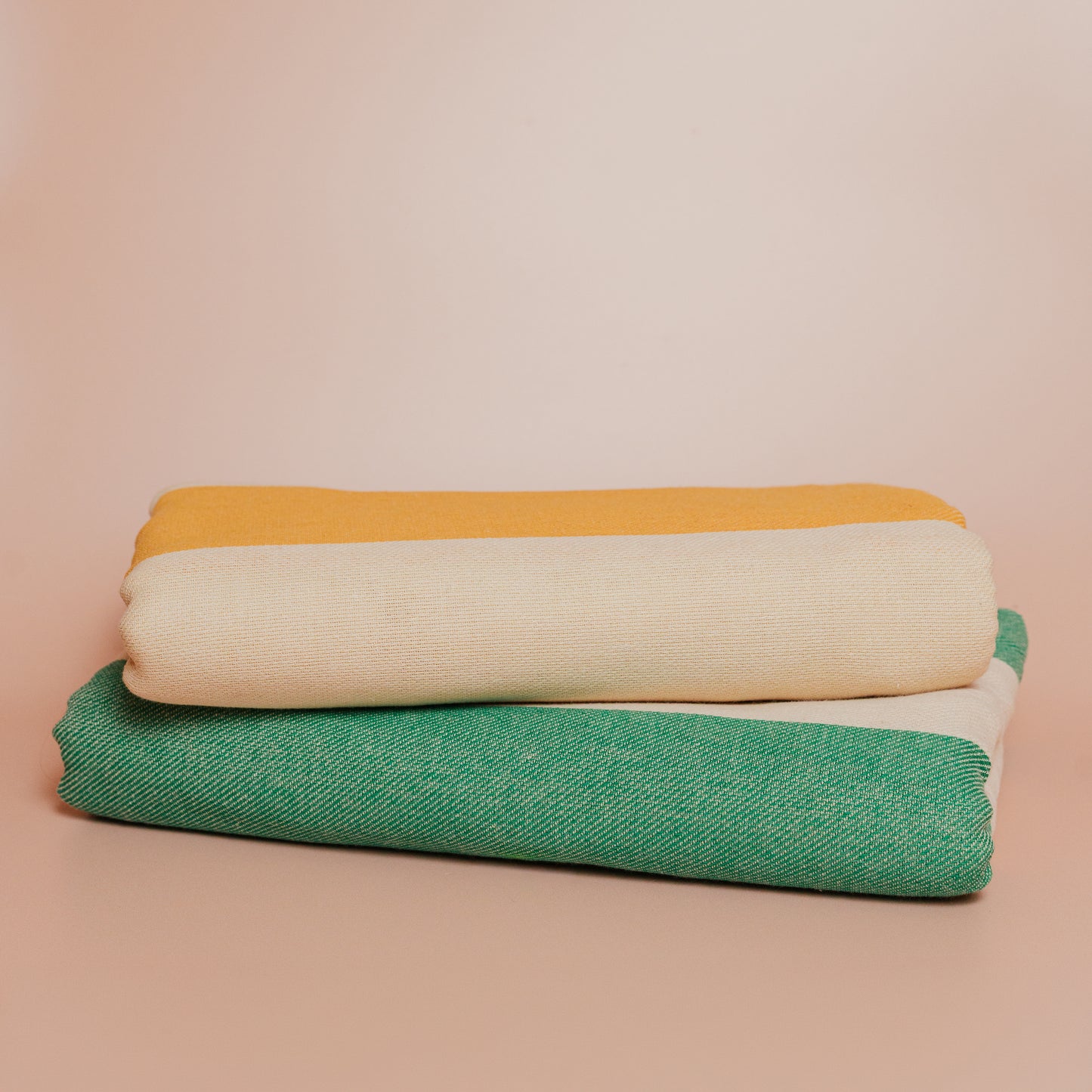 Yellow Stripe Cotton Tablecloth - 63 × 98"