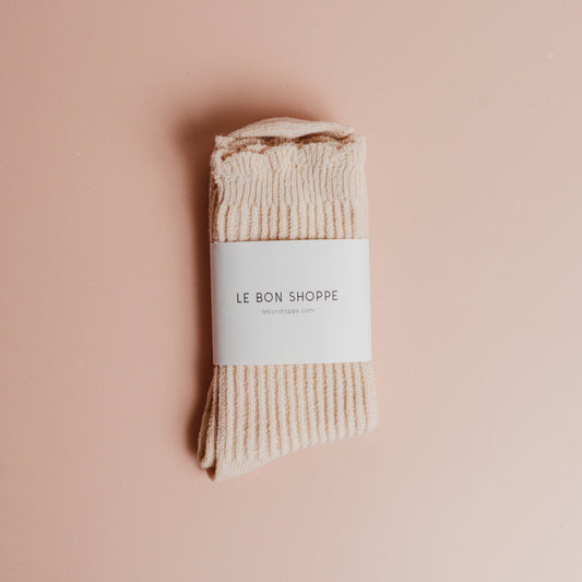 Linen Scallop Socks