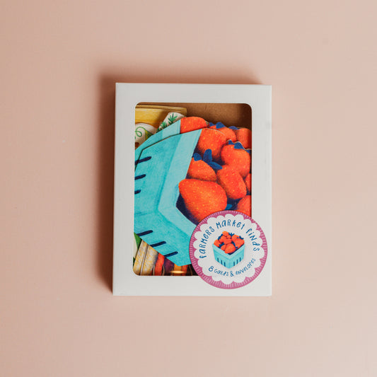 Farmers Market Finds Die-Cut Greeting Card Set