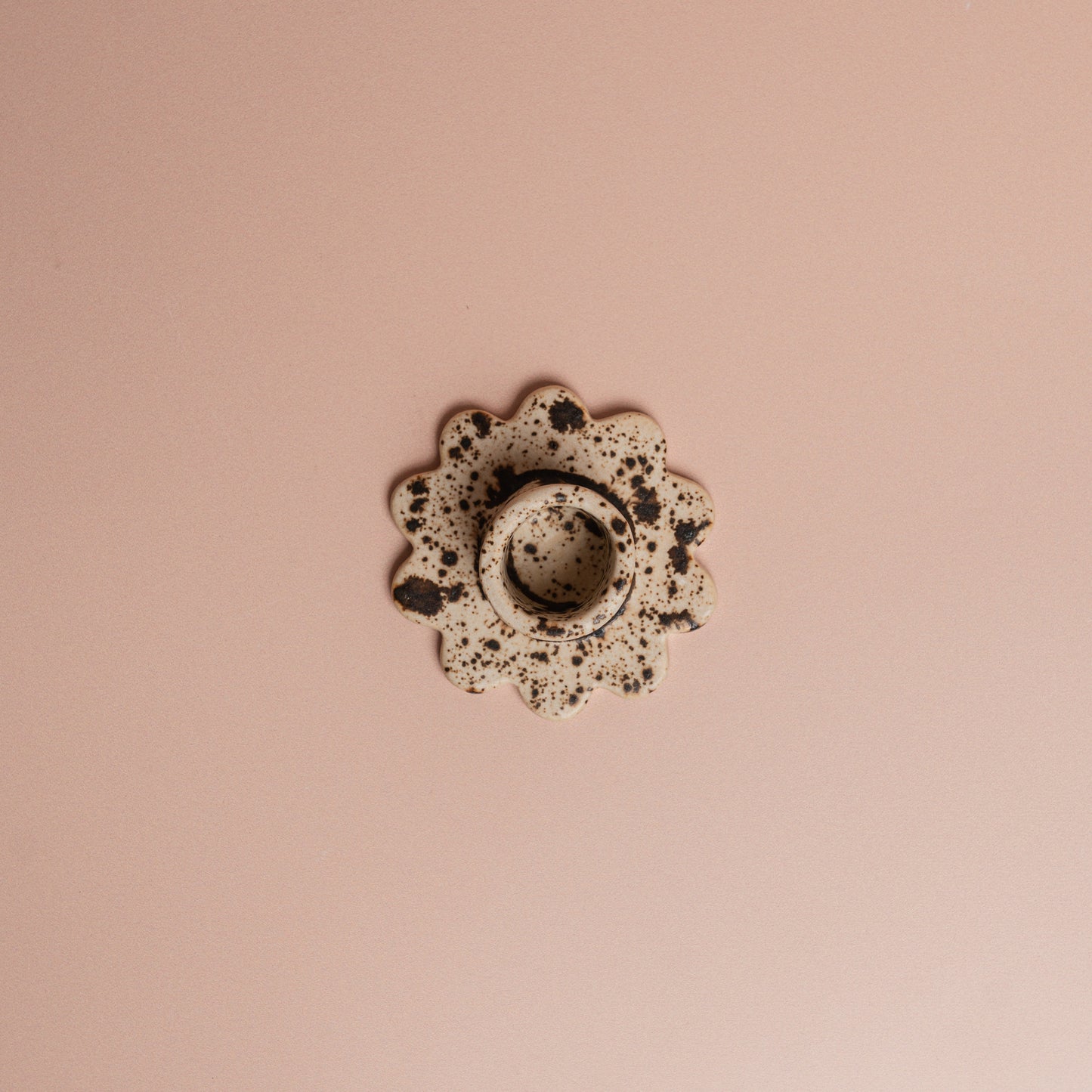 Ceramic Flower Taper Candle Holder