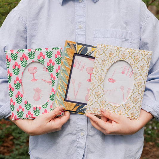 Hand-Marbled Picture Frame