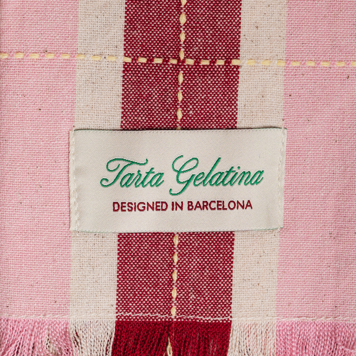 Burgundy / Pink Striped Napkins - S/2