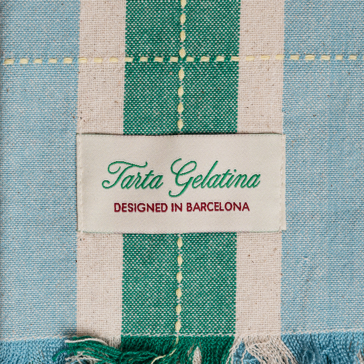 Green / Blue Striped Napkins - S/2