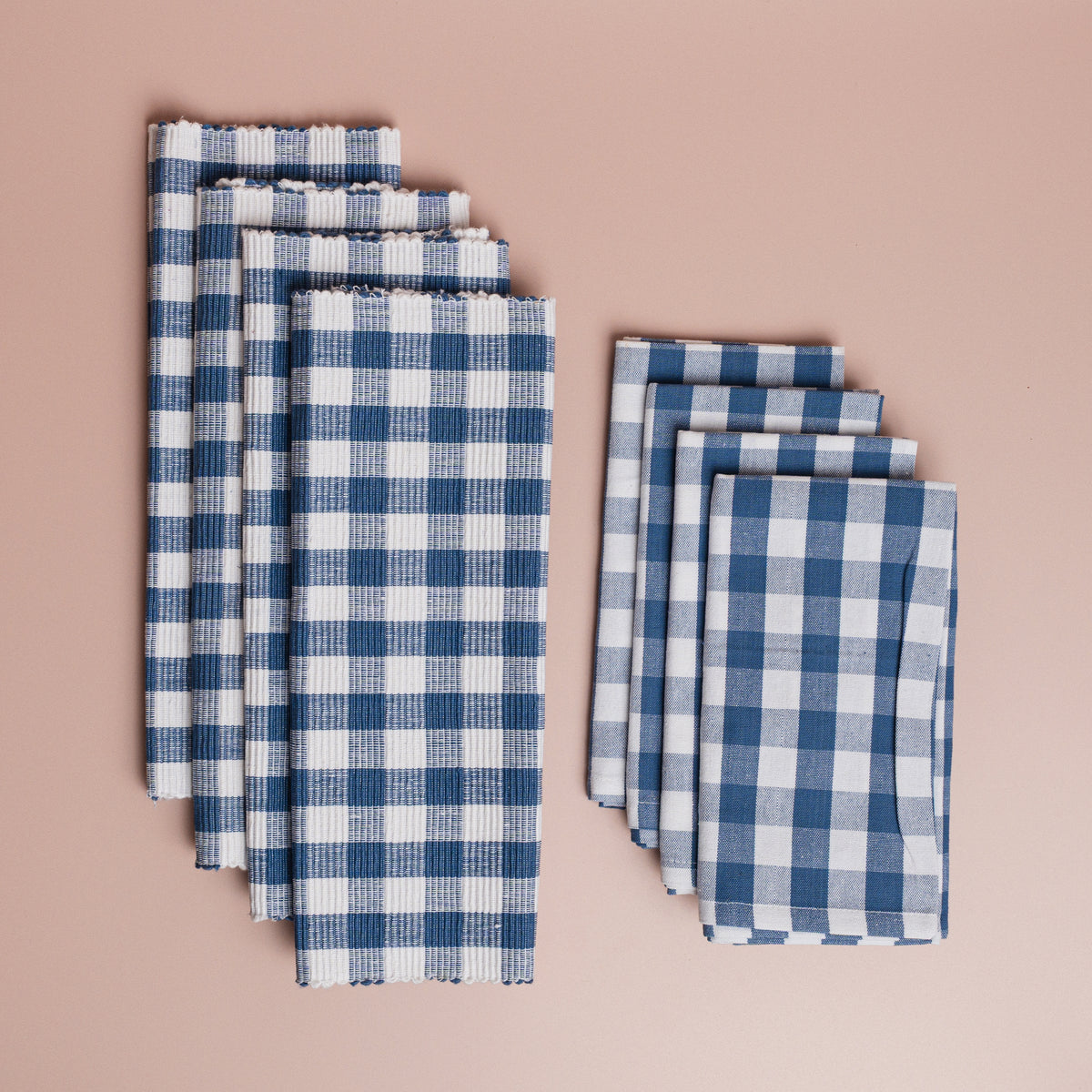 Buffalo Blue Check Placemats + Napkins Set