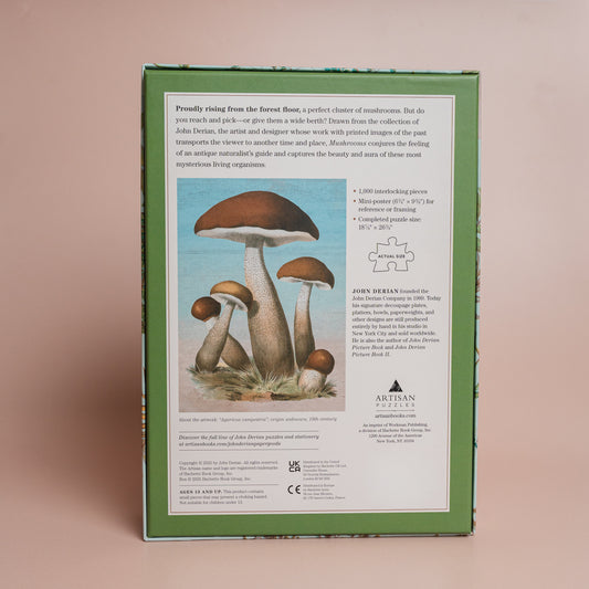 John Derian Paper Goods: Mushrooms 1,000-Piece Puzzle