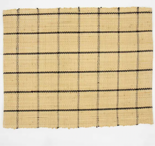 Raffia Placemat - natural/black
