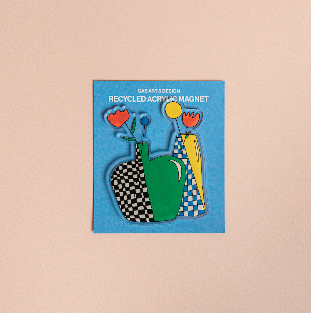 Flowers in Vases Acrylic Magnet