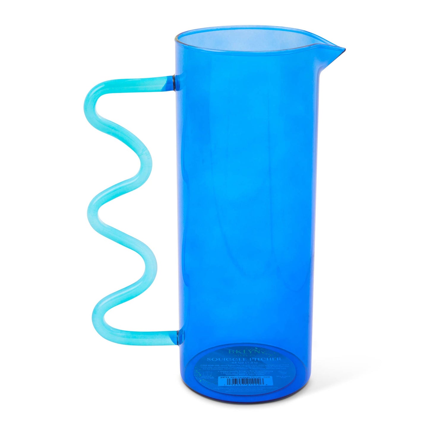 Blue Squiggle Pitcher