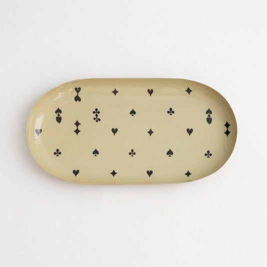 House of Suits Oval Enamel Tray