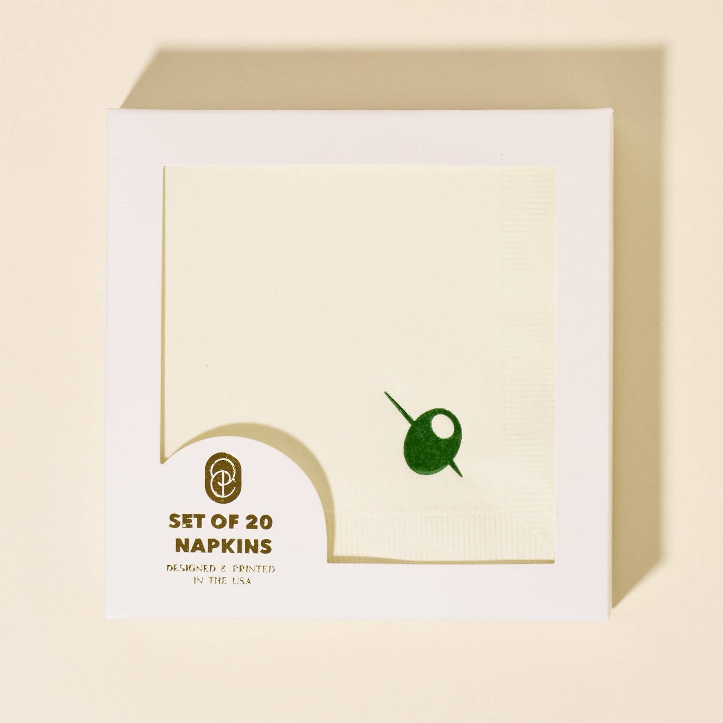 Olive Cocktail Napkins - S/20