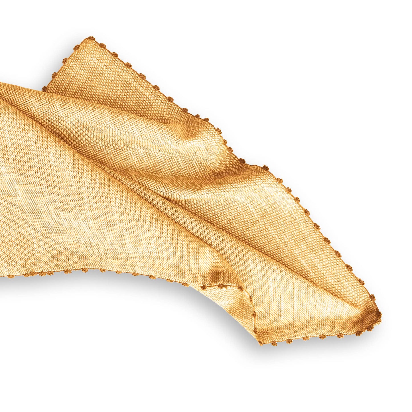 Knotted Edge Ochre Cotton Napkin - S/2