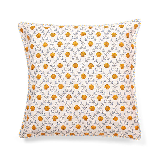 Seashell Blockprint Pillow
