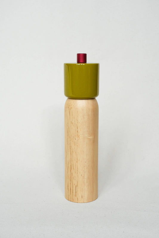 Salt & Pepper Grinder Set - Olive & Red
