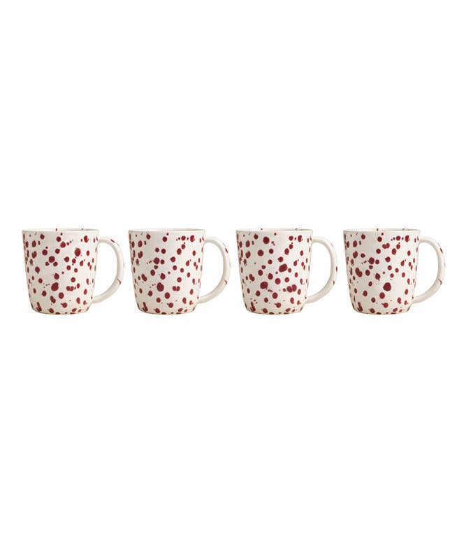 Plum Splatter Mugs - S/4