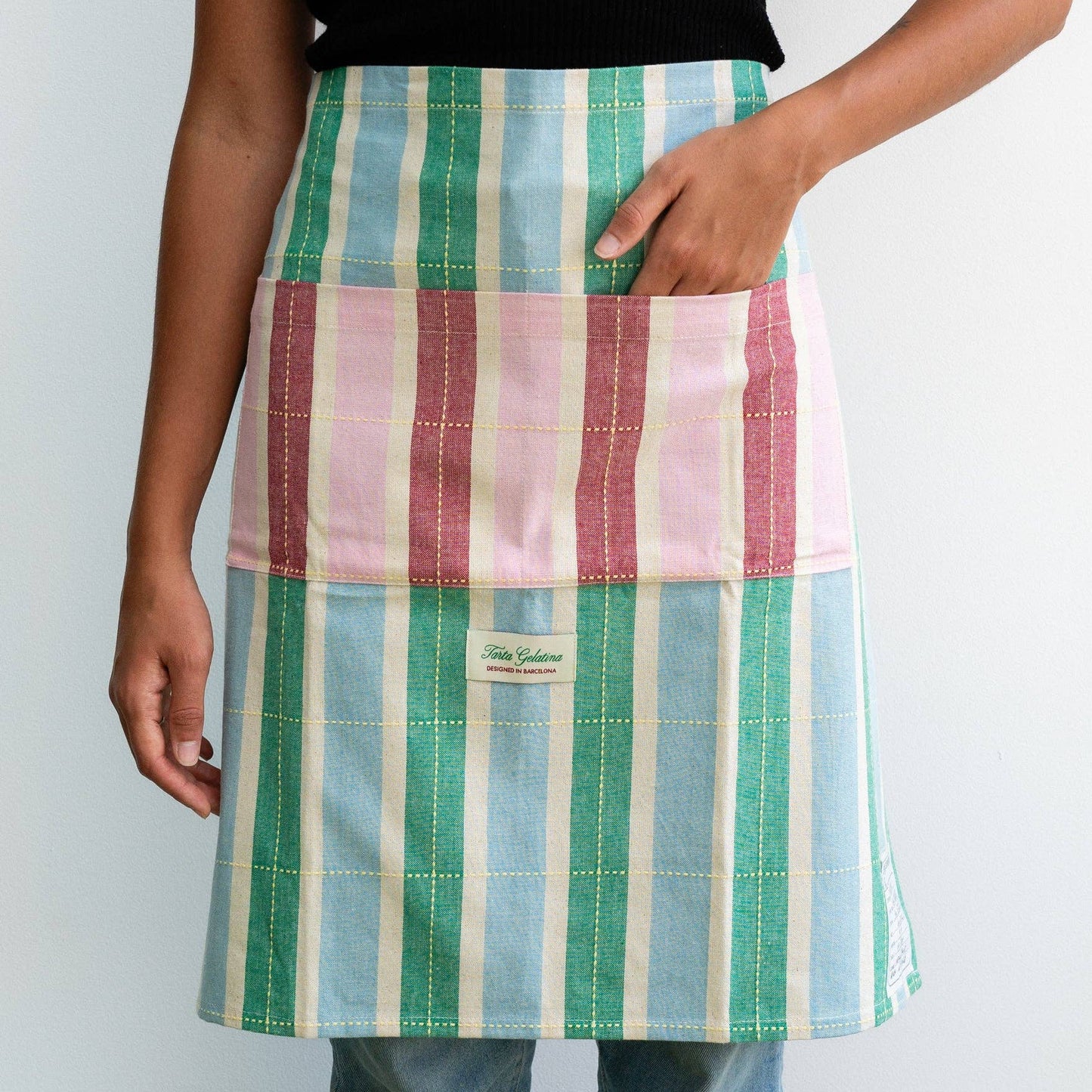 Short Striped Apron