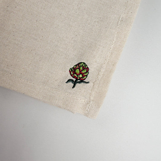Mixed Vegetables Embroidered Dinner Napkin - S/4