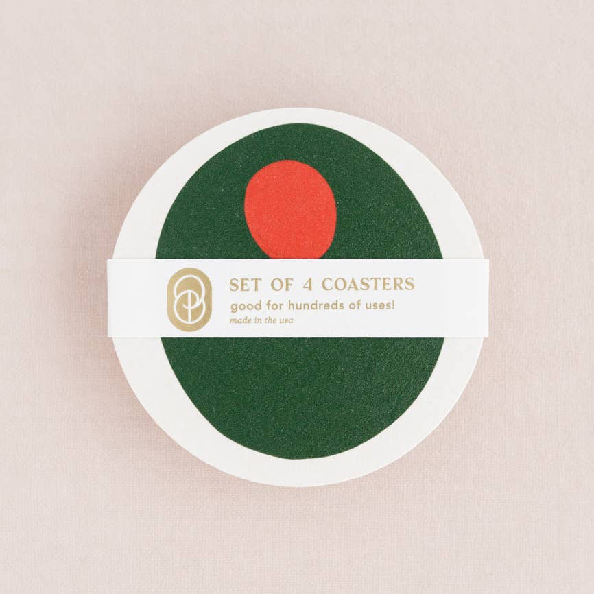 Pimento Olive Coasters