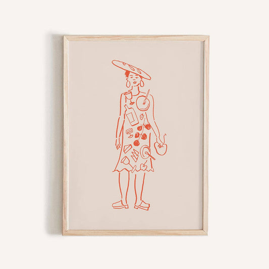 Miss Dinner Party Mini Art Print