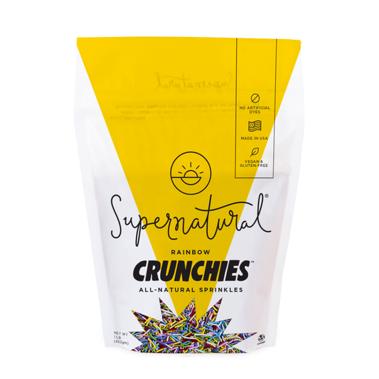 Dye-Free Rainbow Crunchies Sprinkles, 1LB Bag