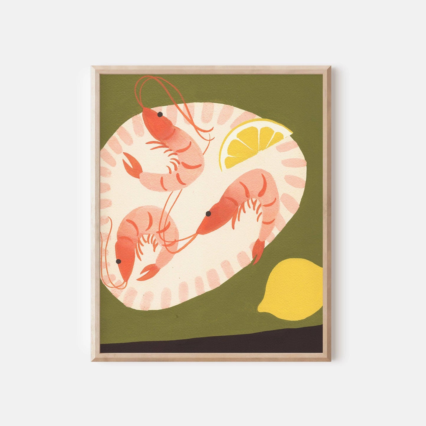 Shrimp and Lemons Print