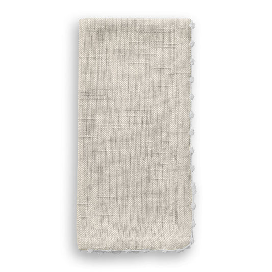 Knotted Edge Natural Napkin - S/4