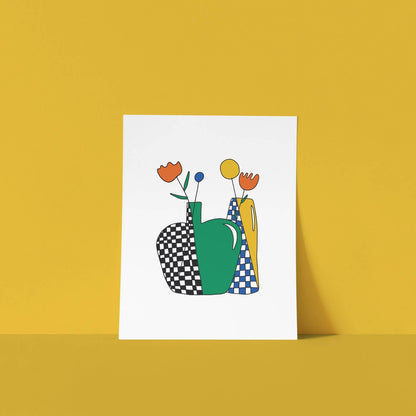 Flowers in Vases Print