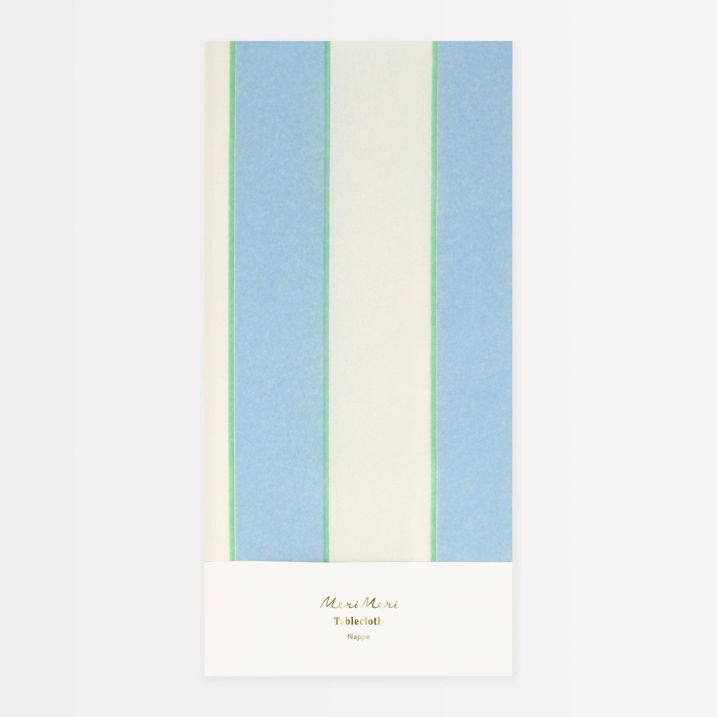 Pale Blue Striped Paper Tablecloth