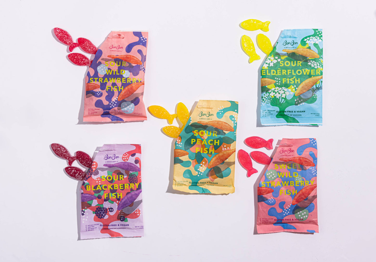 BonBon Sour Wild Strawberry Fish