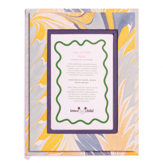 Hand-Marbled Picture Frame