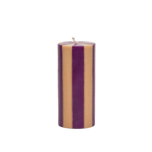 Stripe Pillar Candle