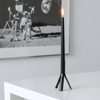 Black Taper Candles - S/4
