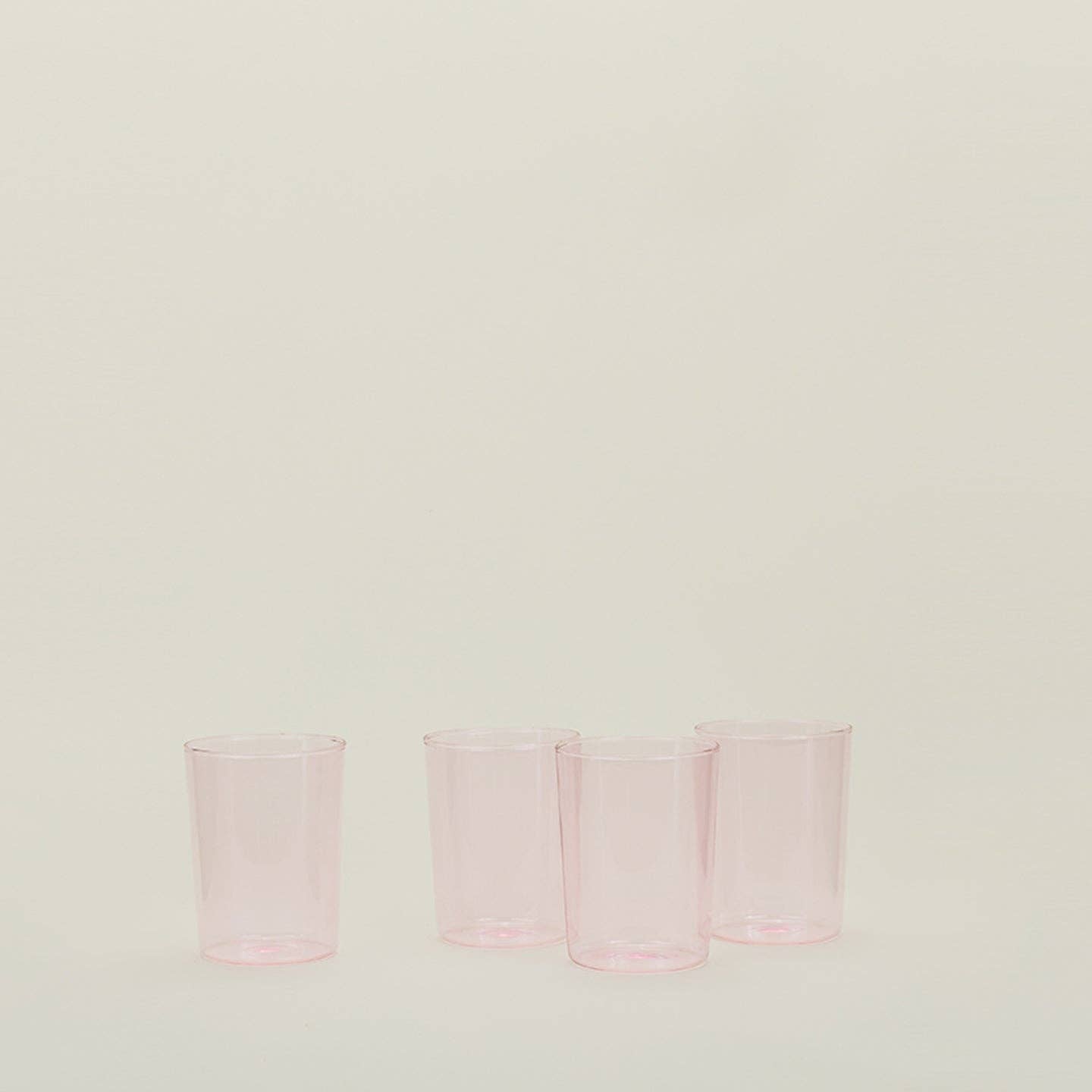Colored Glassware, Set of 4 - Blush