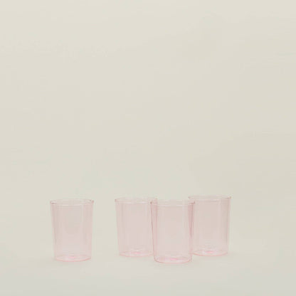 Colored Glassware, Set of 4 - Blush