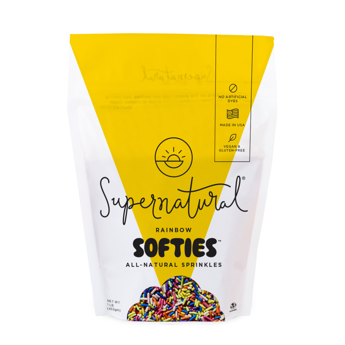 Dye-Free Rainbow Softies Sprinkles, 1LB Bag