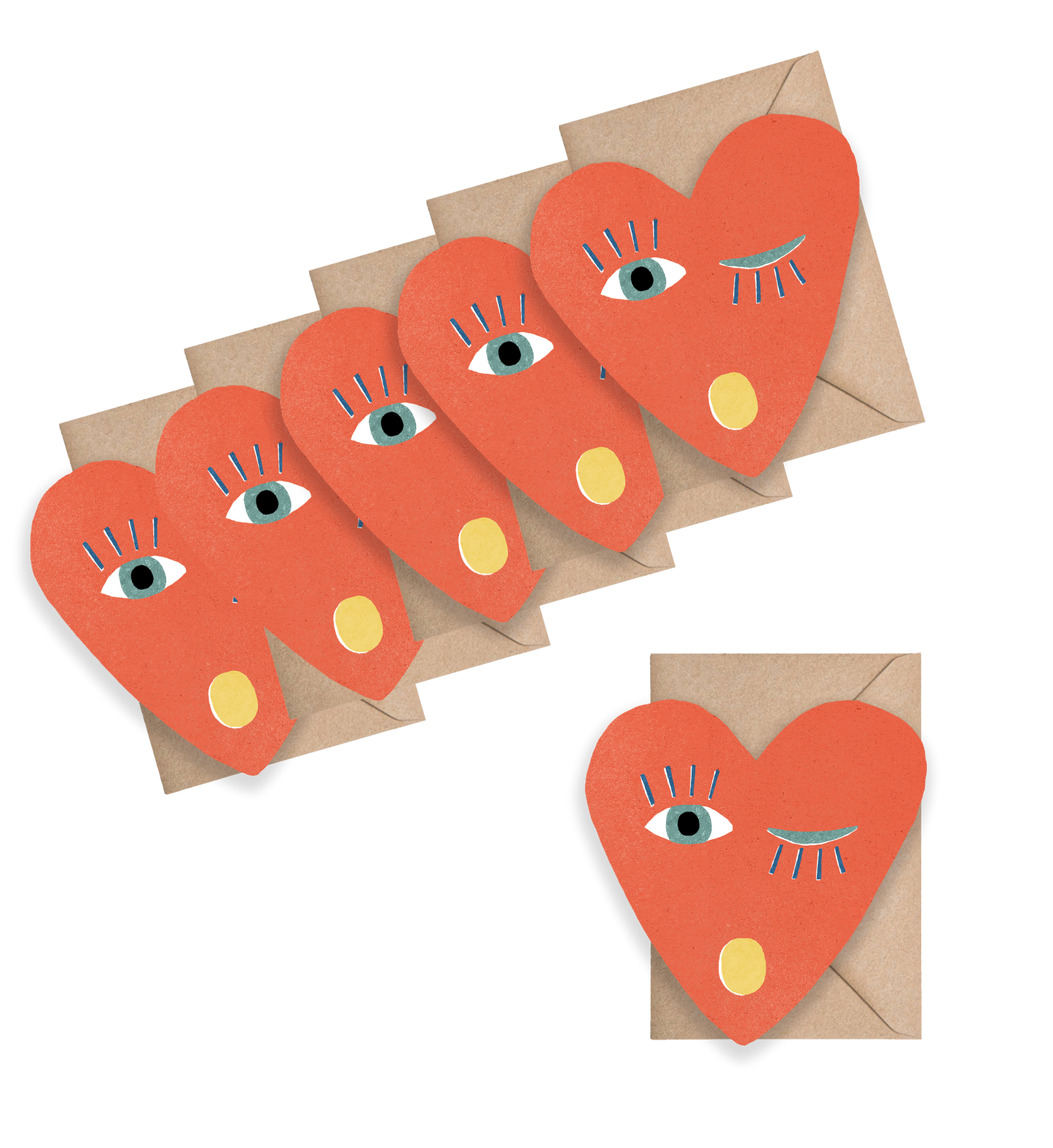Heart Mini Cards - S/6