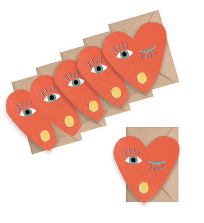 Heart Mini Cards - S/6