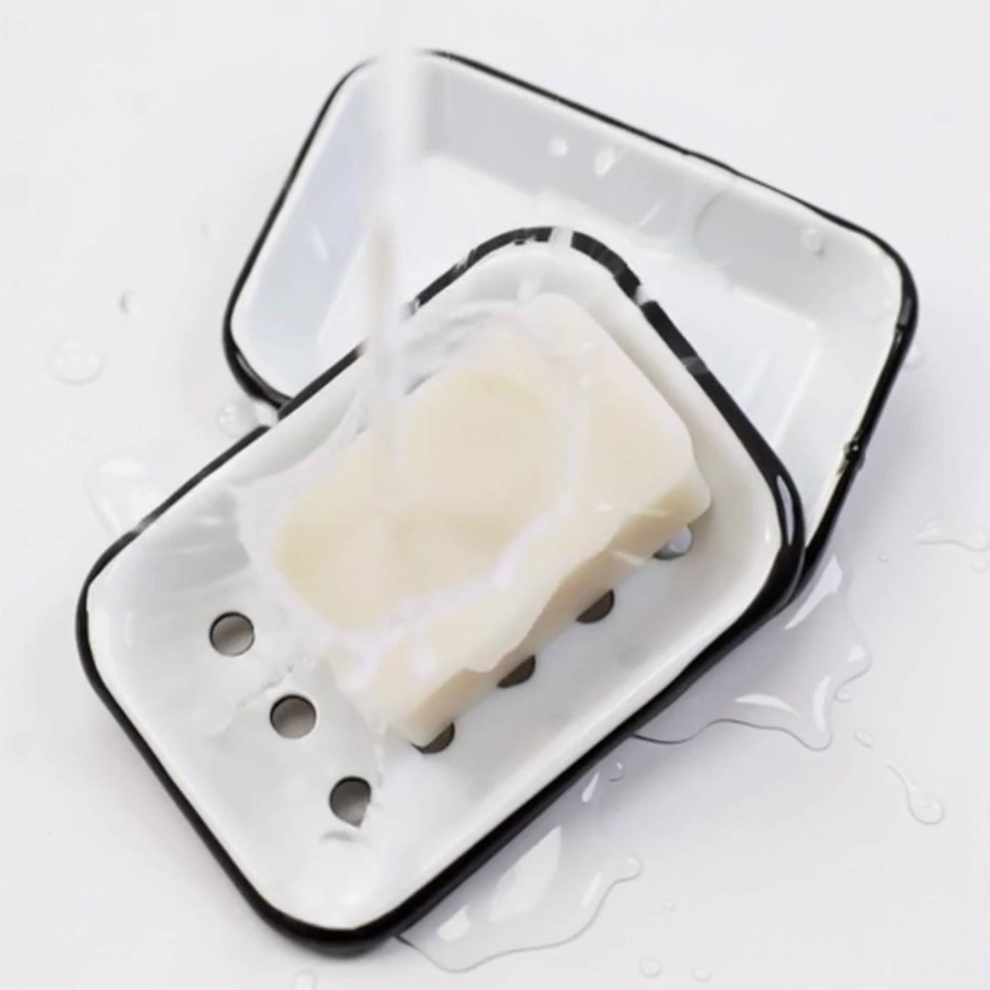 White Enamel Soap Dish