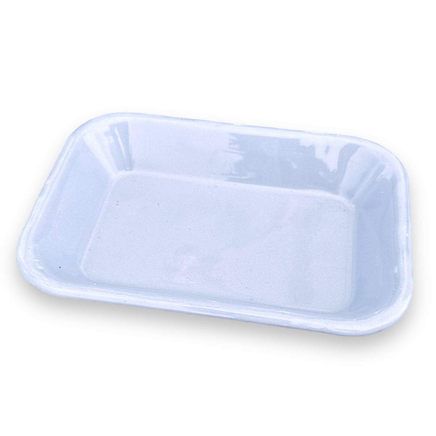 Hydrangea Blue Enamel Soap Dish