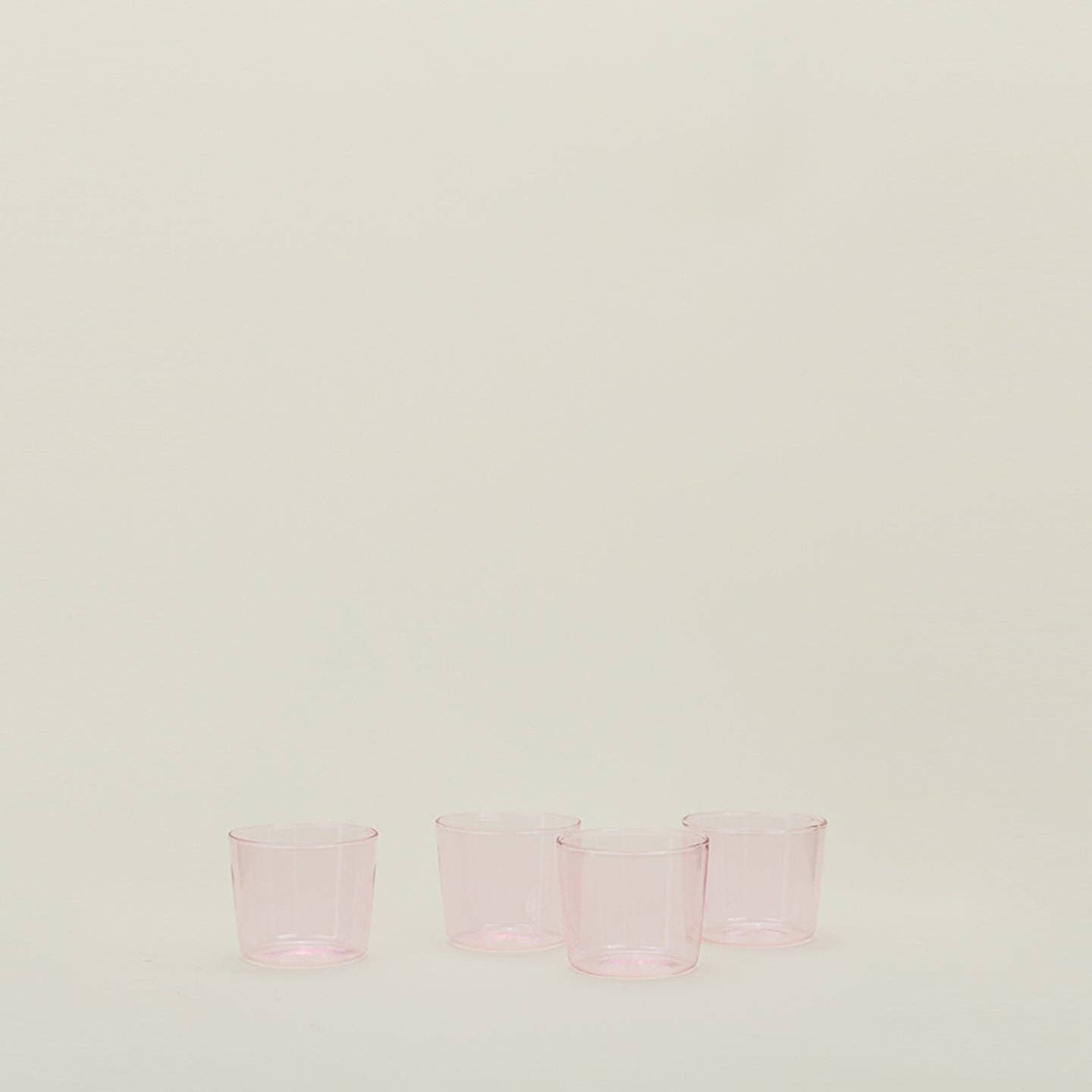 Colored Glassware, Set of 4 - Blush