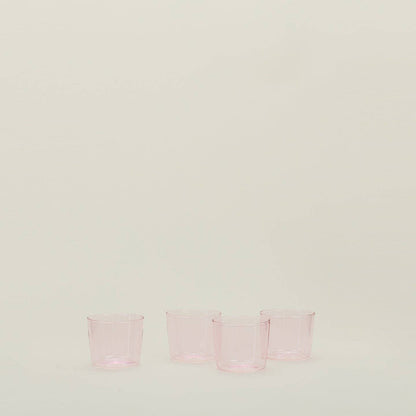 Colored Glassware, Set of 4 - Blush
