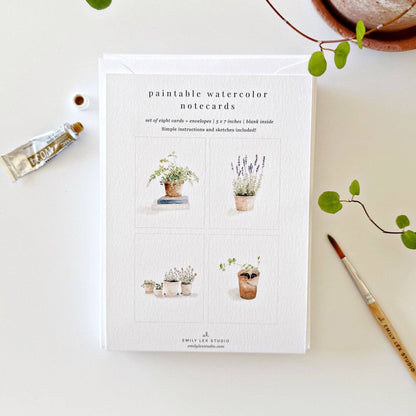 Plants Watercolor Notecards