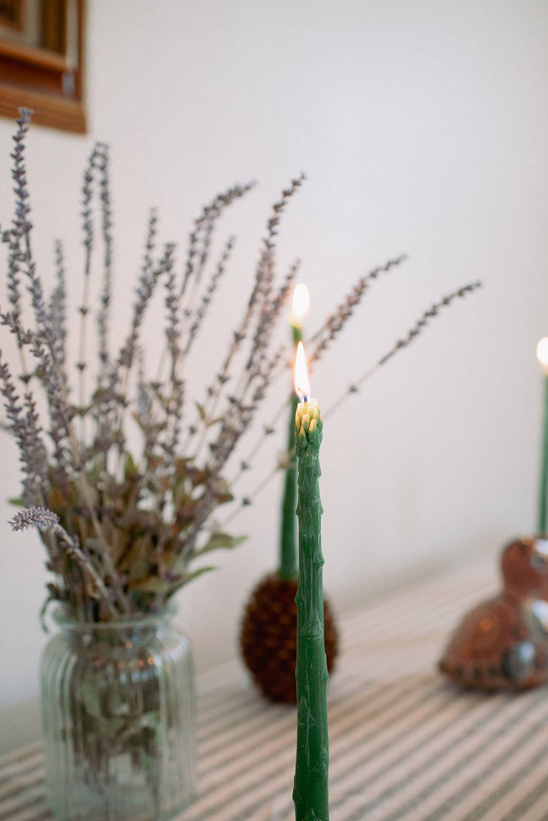 Asparagus Candle Taper Pair (2)