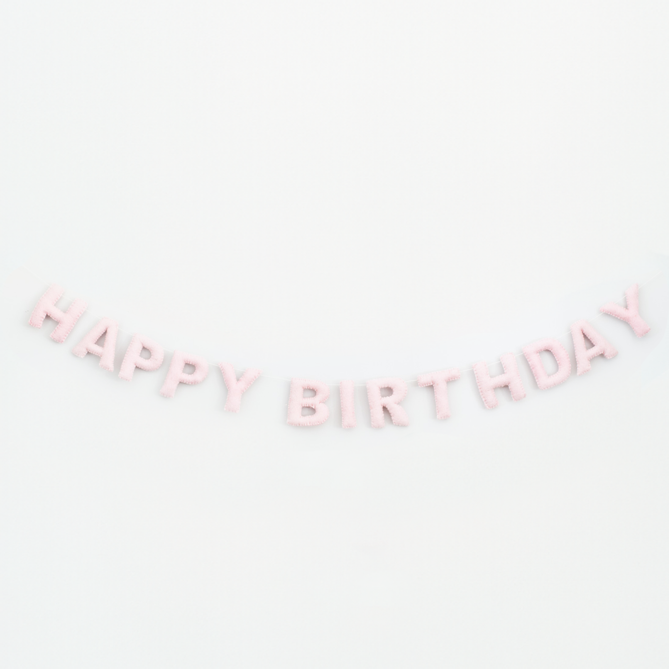 Blush Happy Birthday Garland