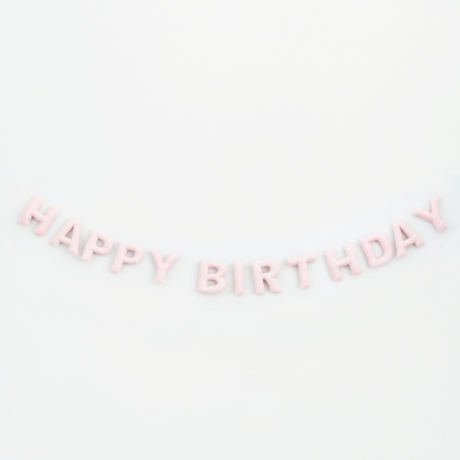 Blush Happy Birthday Garland