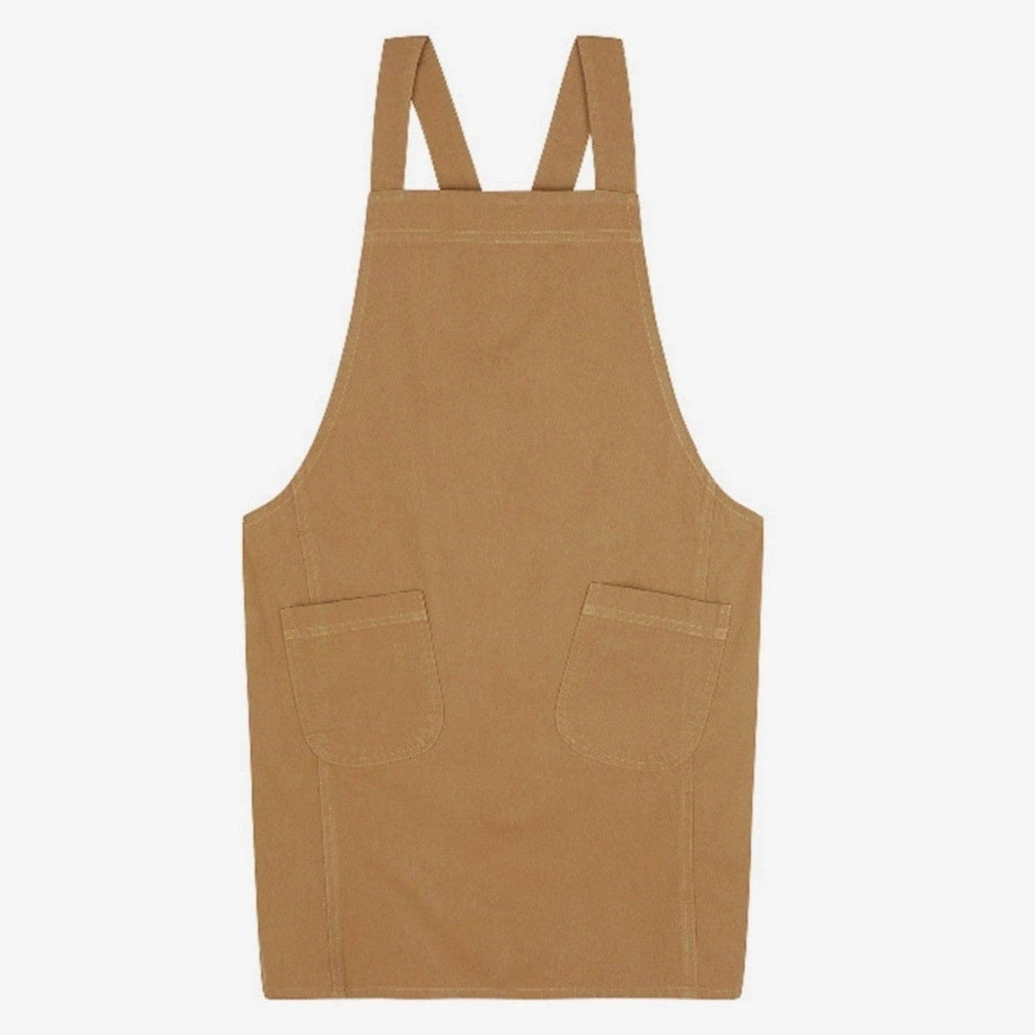 Brown apron on a white background