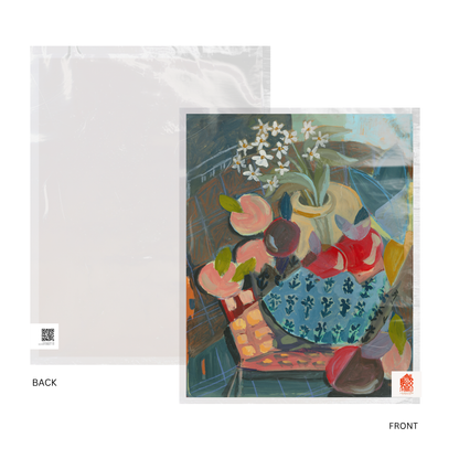 Abstract Flowers & Fruit Art Print